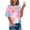 #2-Multicolor, variant on Patlollav Womens Summer Tie-Dye Short Sleeve Crew-Neck T-Shirt Casual Tee Tops S-5XL