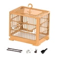 thumbnail image 4 of Jaula para pájaros loro, jaula de viaje para loros, plegable, fácil de limpiar, accesorios para mascotas, jaula para uso doméstico, casa para mascotas naranja, 4 of 8