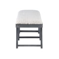 thumbnail image 6 of Feeney Upholstered Bench, Gray Frame with Off-White Handwoven Fabric, 6 of 9
