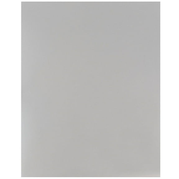 JAM Paper Laminated Two Pocket Glossy Folders, Silver, Bulk 50/Box