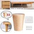 thumbnail image 3 of 4 Uds patas de muebles de maciza, patas de gabinetes, reemplazo de patas de , patas de muebles para sofá/salón/silla/escritorio/patas de 8cm Gloria Patas de repuesto para sofá, 3 of 9