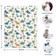 thumbnail image 4 of White Cartoon Dinosaurs Eggs Pattern Blanket,Comfortable Soft Flannel Throw Blanket,All Season,Warm Lightweight Blankets for Sofa Bed Couch Living Room Chair,30"x40", 4 of 4