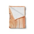 thumbnail image 2 of Moroccan Soft Flannel Fleece Throw Blanket, Eastern Architecture Themed Interior Photo of Hallway Vista, Cozy Plush for Indoor and Outdoor Use, 50" x 70", Peach Pale Mauve Taupe, by Ambesonne, 2 of 5