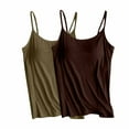 thumbnail image 1 of Timegard Débardeurs pour Femmes 2 Pcs Col Rond Bretelles Réglables Pyjama Débardeur Décontracté Confortable, 1 of 2