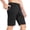 Black, variant on BROKIG Mens Sidelock Gym Workout Running Shorts With Pockets (Large, Dark Gray)