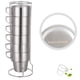 thumbnail image 4 of Juego de tazas de café apilables de 6 piezas con estante apilable, tazas de doble aislamiento de acero inoxidable 304 para café, té con leche, picnic para acampar al aire libre, 4 of 8