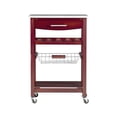 thumbnail image 4 of Riverbay Furniture Transitional Wood/Granite Top Kitchen Cart in Wenge Espresso, 4 of 14