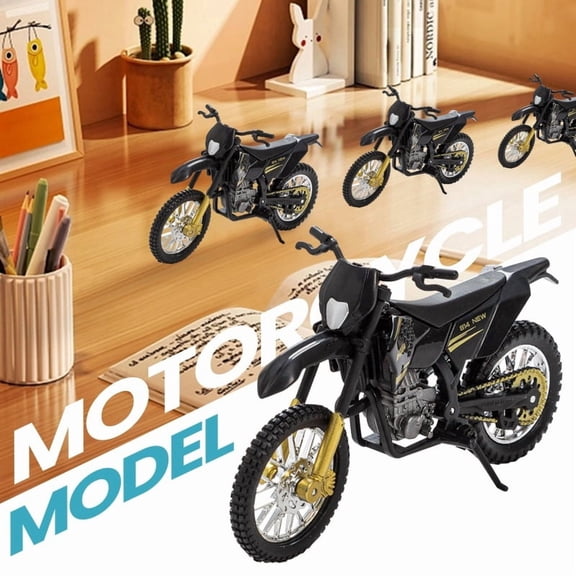 Alloy Dirt Bike Model Toy, Mini Off-Road Motorcycle Diecast Model Vehicle Collectible Ornament Gift for Kids Motorcycle Enthusiasts Desktop Display Decor