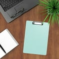 thumbnail image 4 of Yhmxh Plastic Clipboards Multiple Colors Clip Boards with Low Profile Metal Clip, Hangable Low Profile Clipboard, Standard A4 Letter Size for Teacher, Doctor, Nurse, Office Clerk (Light Green), 4 of 6
