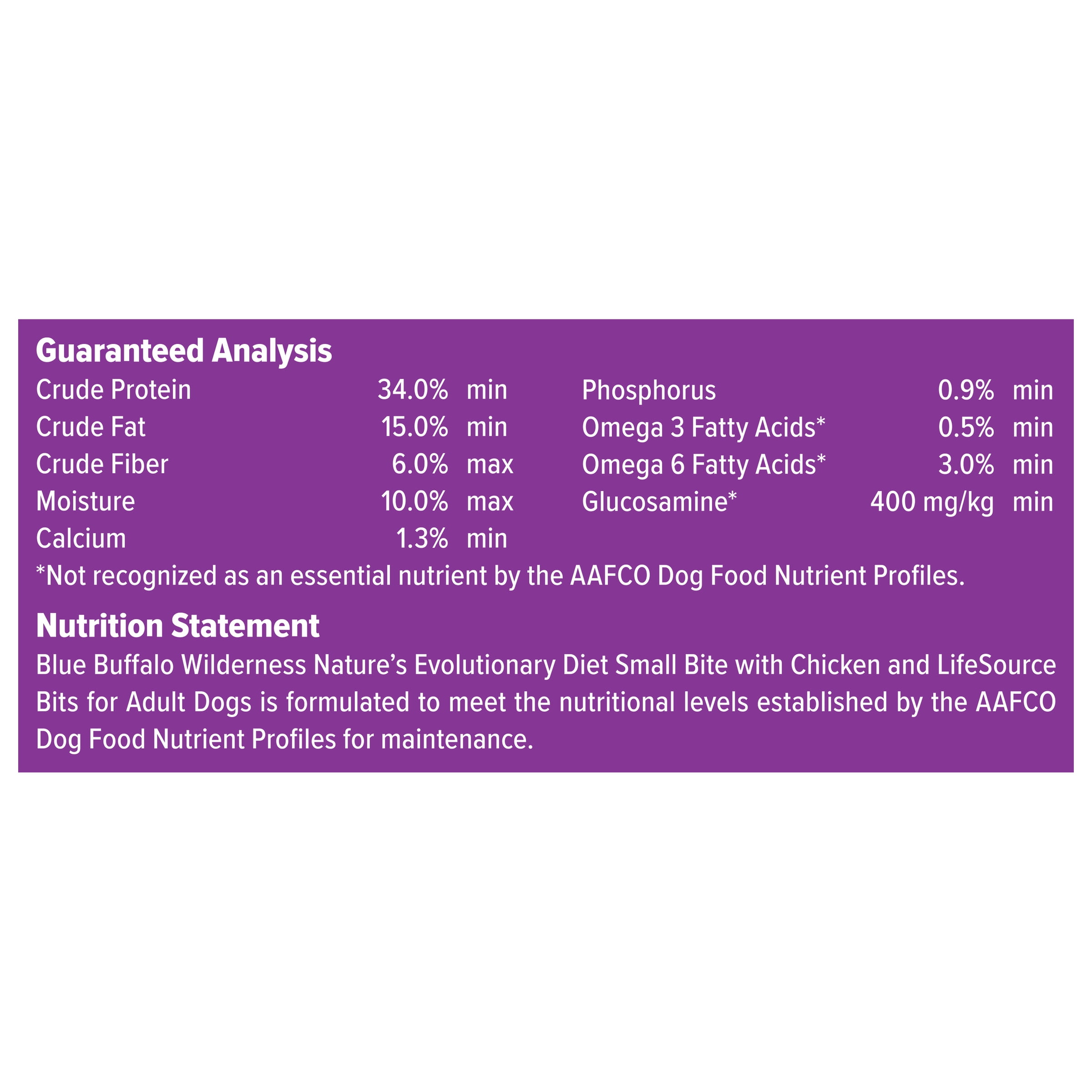 Blue Buffalo Wilderness High-Protein Small-Bite Adult Dry Dog Food, Chicken, 24lb Bag