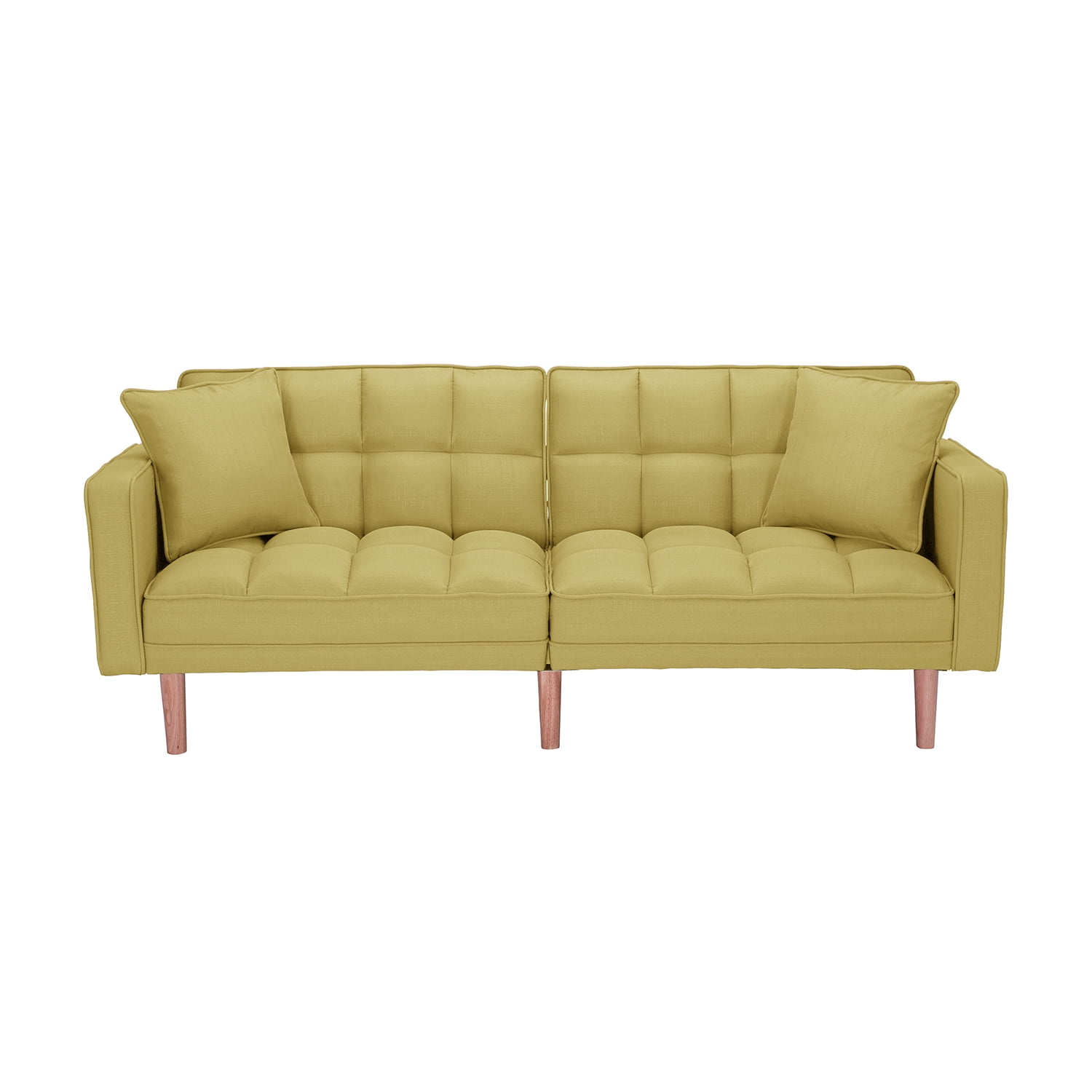 Lowestbest Modern Reclining Futon Sofa Bed, Convertible Sofa for Living Room Leisure, Yellow Lowestbest Modern Reclining Futon Sofa Bed, Convertible Sofa for Living Room Leisure, Yellow
