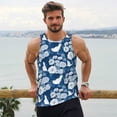 thumbnail image 6 of Rateoe Rose Flowers Pattern Sleeveless Gym Shirt Muscle Tee Breathable Workout Shirt Slim-Fit Tank Quick Dry Fit Muscle Tank Top Bodybuilding Sleeveless T Shirt-Large, 6 of 7