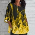 thumbnail image 2 of Birdeem Blouses pour Femmes Mode Décontractée Manches 3/4 Imprimé Coton Ample, 2 of 12