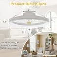 thumbnail image 3 of Gymax 3000-6500K Dimmable Modern Flush Mount LED Fan Light w/ 3 Color Temperature, 3 of 10