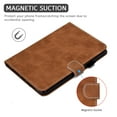 thumbnail image 4 of Dteck Smart Case for iPad mini 6th Generation 8.3 inch,Magnetic Leather Card Holder Wallet Shockproof Folio Flip Case Kickstand Cover for iPad mini 6,Brown, 4 of 5