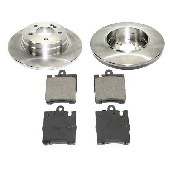Rear Brake Pad and Rotor Kit - Compatible with 1996 - 2002 Mercedes-Benz E320 Sedan 1997 1998 1999 2000 2001