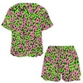 thumbnail image 3 of Leopard Print Pattern 2 Pack Women’s Pajama Set Print Sleepwear And Shorts Y2k Loungewear Sets S-5XL, 3 of 7