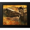 thumbnail image 2 of Drost, David 23x20 Black Modern Framed Museum Art Print Titled - Kissing Horses I, 2 of 5