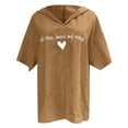 thumbnail image 3 of Birdeem Mode Femme Décontractée Manches Courtes Col en V Imprimé Lettre T-Shirt Blouse, 3 of 5