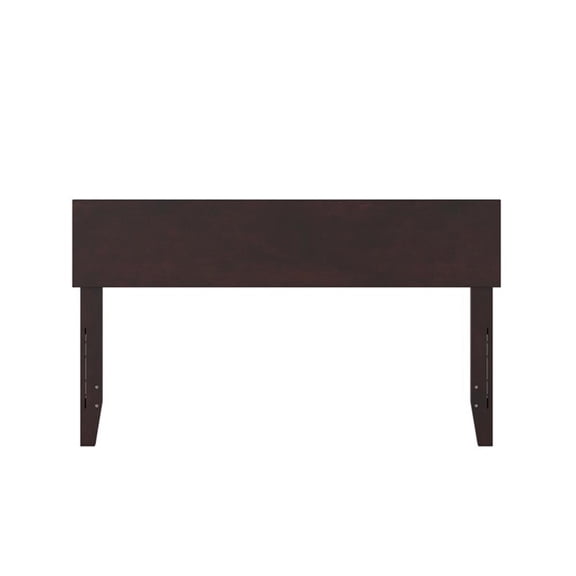 Pemberly Row Contemporary Full Modern Wood Panel Headboard in Espresso