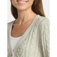 thumbnail image 4 of Time and Tru Women's Boyfriend Cardigan with Short Sleeves, Lightweight, Sizes XS-XXXL, 4 of 5