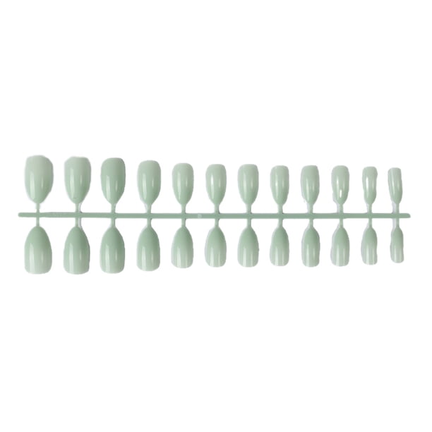 Minnieouse 24 piezas de uñas postizas para mujer, bricolaje, herramientas de decoración de manicura falsa, accesorio de decoración de moda, puntas de Juegos de manicura verde matcha Minnieouse CE011429-04