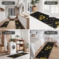 thumbnail image 5 of Black Yellow Star Sunflower Pattern Kitchen Rugs Sets Of 3,Kitchen Runner Rugs Non Skid Washable,Decorative Kitchen Floor Mats for Kitchen,Sink,Laundry,17"x30"+ 17"x47" + 17"x59", 5 of 6