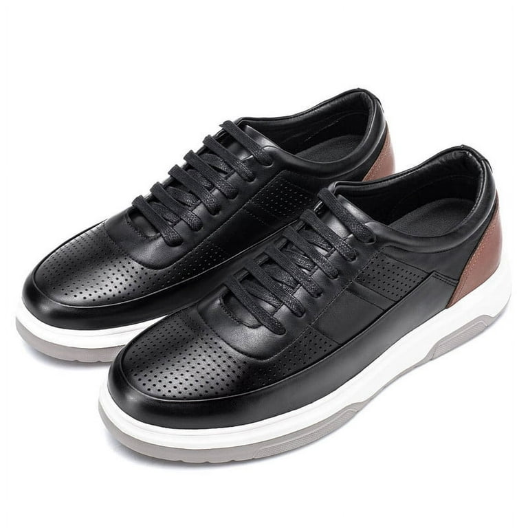 CMR CHAMARIPA Height Enhancing Shoes Men s Shoes Make You Look Taller Black Leather Casual Men Shoes Taller 6CM 2.36 Inches