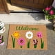 thumbnail image 4 of Felpudo de Fibra de Floral de para Interiores y Exteriores, Tapete para Exteriores para Entrada, Exterior, Patio, Decoración del Hogar, 4 of 5