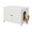 White, variant on YEXJ Cat Litter Box Enclosure,Litter Box Furniture Hidden with Barn Door,Wooden Cat Washroom Furniture,Cat House,End Table, Fit Most of Litter Box-Greige