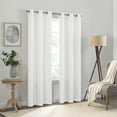 thumbnail image 5 of Eclipse Kendall Grommet Blackout Curtains, 54 In Long x 42 In Wide, White, 5 of 9