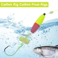 thumbnail image 4 of Unique Bargains Catfish Fishing Rigs Catfish Circle Hooks 8/0 Peg Floats and Rattler Catfishing Equipment Catfish Float Rigs 40LB Fishing Line Red Yellow 1 Set, 4 of 7