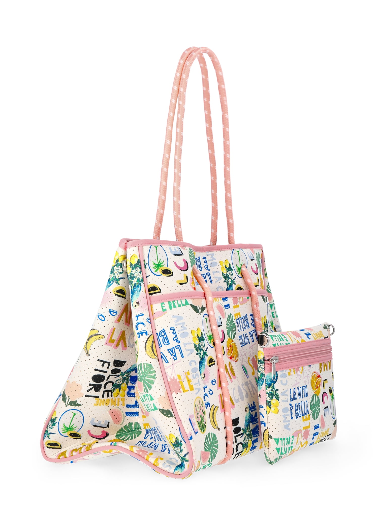 No Boundaries Women's Neoprene Beach Tote Bag, Multi