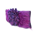 thumbnail image 2 of Evening Bag - Glamorous Feather & Flower Evening Clutch -Purple - BG-90674PU, 2 of 5