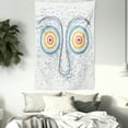 thumbnail image 3 of Psychedelic Tapestry, Confused Man Portrait Human Face with Large Hypnotic Eyes Trance Hand Drawn, Wall Hanging for Bedroom Living Room Dorm Decor, 40W X 60L Inches, Multicolor, by Ambesonne, 3 of 5