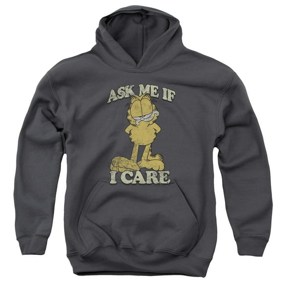 Garfield - Ask Me - Youth Hooded Sweatshirt - Small