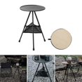 thumbnail image 3 of Table de Camping en Alliage d'Aluminium, Table Extérieure, Télescopique, Réglable, Ronde, Légère, Voyage, Randonnée, Barbecue, 3 of 4