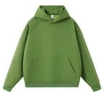 thumbnail image 3 of Heavyweight Hoodies for Women 2025 Fall Winter Long Sleeve Drop Shoulder Hooded Sweatshirt with Pockets Pullover Tops, 3 of 8