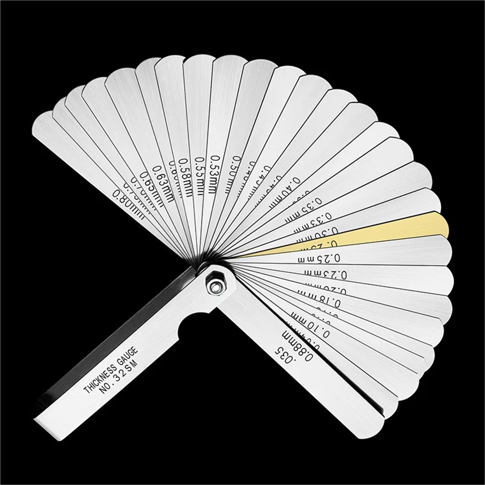 Feeler Gauge Metric Size 0.04mm - 0.88mm Thickness Gauge Set Valves Foliage Of Valves Gap For Measurement Probe Gap ,Easy Identification