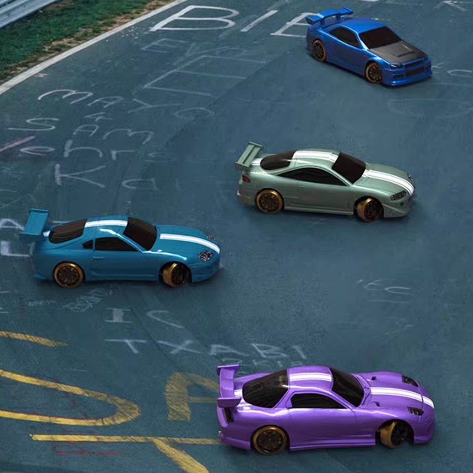 BJBSJSZ Drift RC Car with Gyro, Mini Slide Drift Rc Car, Rc Drift Car Remote Drift Car with Mini Lights System, Mini Drifty Boyz Mini with Underglow