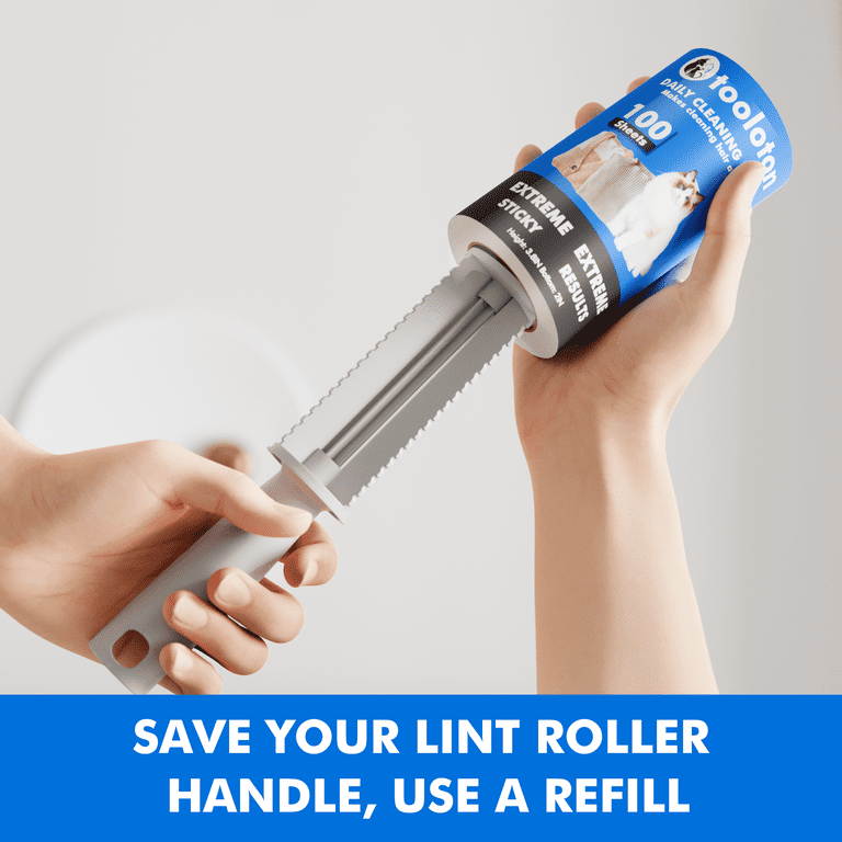 Tooloton Extra Sticky Lint Roller, 400 Sheets, 4 Pack photo 4
