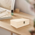 thumbnail image 4 of Jewelry Box Wooden Storage Box Pine Wood S/M/L Storage Wooden Box 1PC Craft Projects Desktop For Various DIY New M, 4 of 9