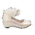 thumbnail image 3 of EIGHT EIGHTEEN Girls Wedge Ankle Cuff Stylish Kiddie Heel in Various Colors (Toddler/Little Girl/Big Girl), Ivory, Size 3 Big Kid, 3 of 4