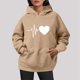 thumbnail image 2 of WILLBEST Sudadera con Capucha y Cordón Ajustable, Estilo Casual, para Mujer, Ideal para Otoño E Invierno, Perfecta para Actividades Al Aire Libre Tallas Grandes, con Estampado de Letras Chica​​, 2 of 6