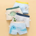 thumbnail image 2 of NIEWTR Toddler Boys Underwear Boxer Briefs Softness and Breathability with Cute Animal Patterns(Light Blue,6-9 Years), 2 of 6