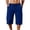 Blue, variant on Havenre Mens Gym Capri Shorts Drawstring Elastic Waist Baggy Long Athletic Shorts Lightweight Below Knee Exercise Sweatshorts with Pockets Blue M