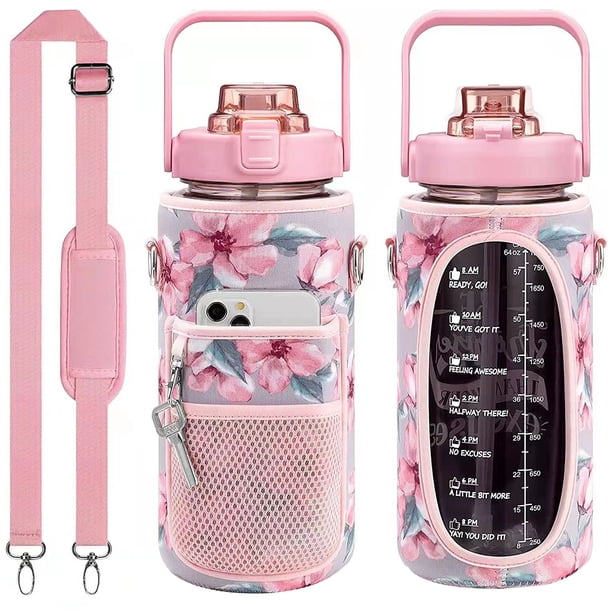Bolsa para botellas de agua con correa Funda para taza de agua Neopreno para acampar al aire libre Senderismo
