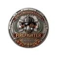 thumbnail image 3 of shyuyusa Fire Service Honor Commemorative Token, Embossed Metal Craft Coin, Matte Texture Keepsake for Memory Preservation, Desktop Art Decoration, 3 of 9