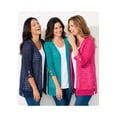 thumbnail image 6 of Catherines Women's Plus Size Petite Shadow Stripe Cardigan, 6 of 6