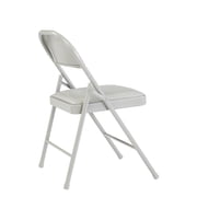 Commercialine 950 Series 29.25 Metal Folding Chair in Gray (Set of 4)